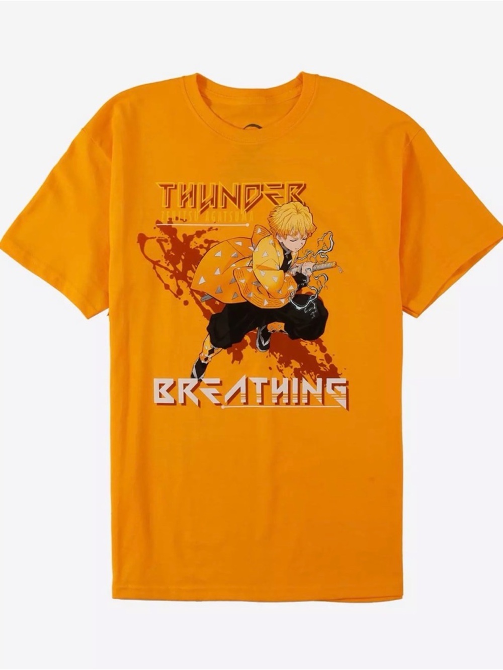 Hot Topic Yellow Demon Slayer: Kimetsu No Yaiba Thunder Breathing T-Shirt